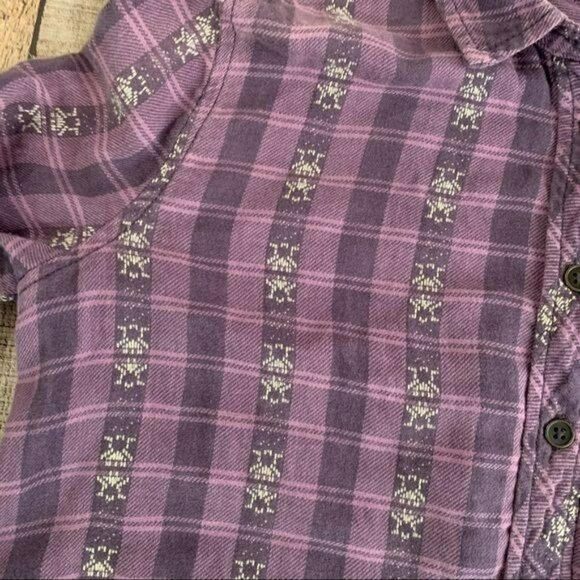 BDG womens purple and white long sleeve button up -  XS - Picture 4 of 7